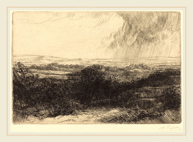 Alphonse Legros, Prospect (Le point de vue), French, 1837-1911, etching
