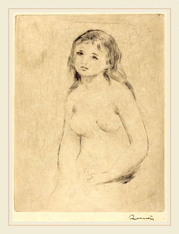 Auguste Renoir, Study for a Bather (Etude pour une baigneuse), French, 1841-1919, drypoint