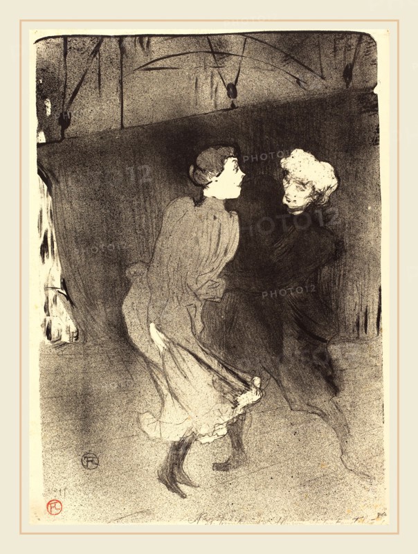 Henri de Toulouse-Lautrec (French, 1864-1901), Dress Rehearsal at the Folies-Bergere (Répétition générale aux Folies-BergÃ¨re), 1893, lithograph in black