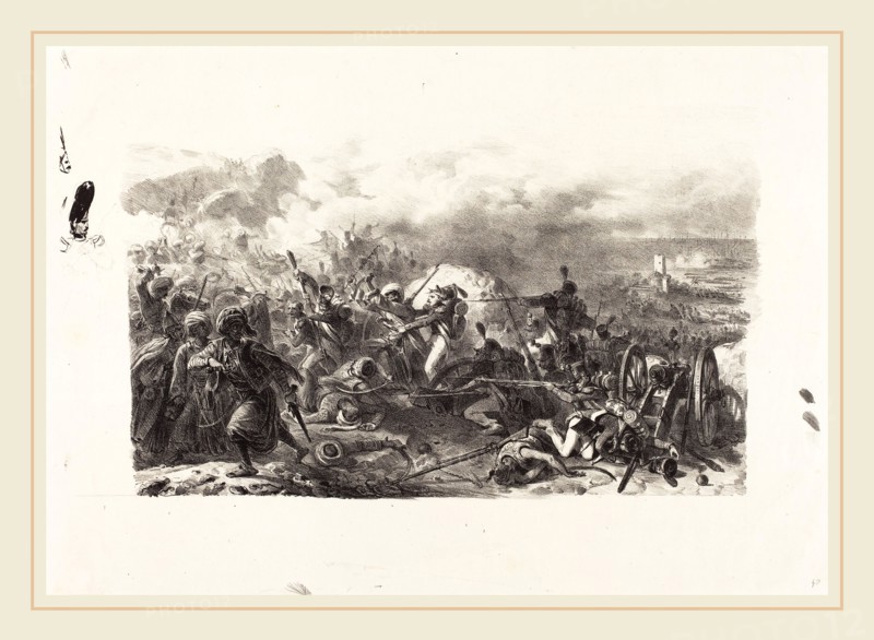 Auguste Raffet (French, 1804-1860), Episode from the Algerian War, 1831, lithograph on wove paper