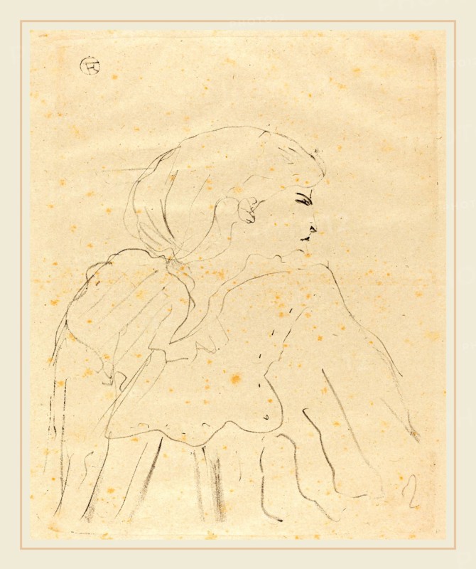 Henri de Toulouse-Lautrec (French, 1864-1901), Cassive, 1896, lithograph in black on hand-made oriental paper