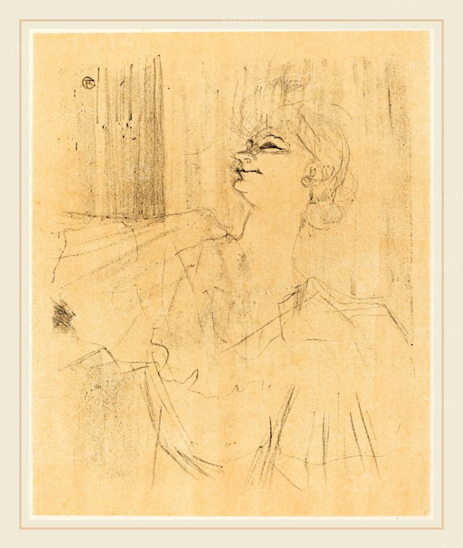 Henri de Toulouse-Lautrec (French, 1864-1901), To Menilmontant from Bruant (A Ménilmontant, de Bruant), 1898, lithograph in black and beige