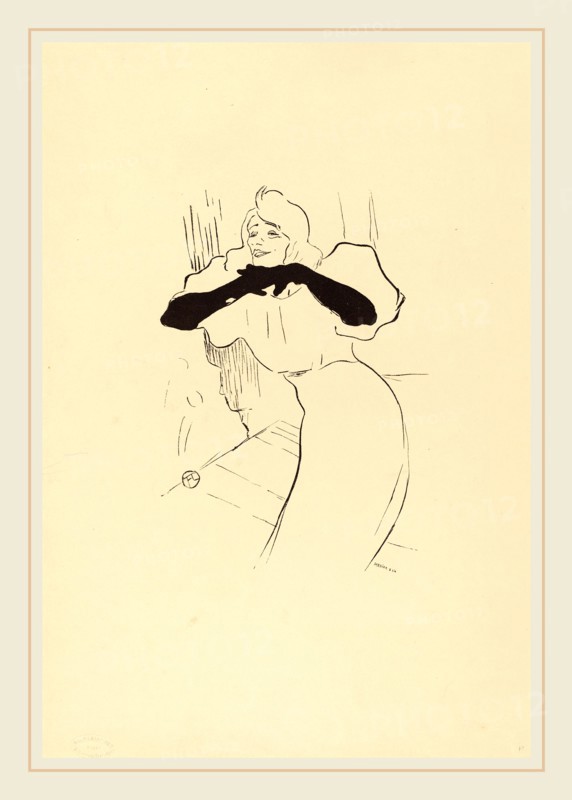 Henri de Toulouse-Lautrec, Yvette Guilbert: Linger, Longer, Loo, French, 1864-1901, photomechanical process