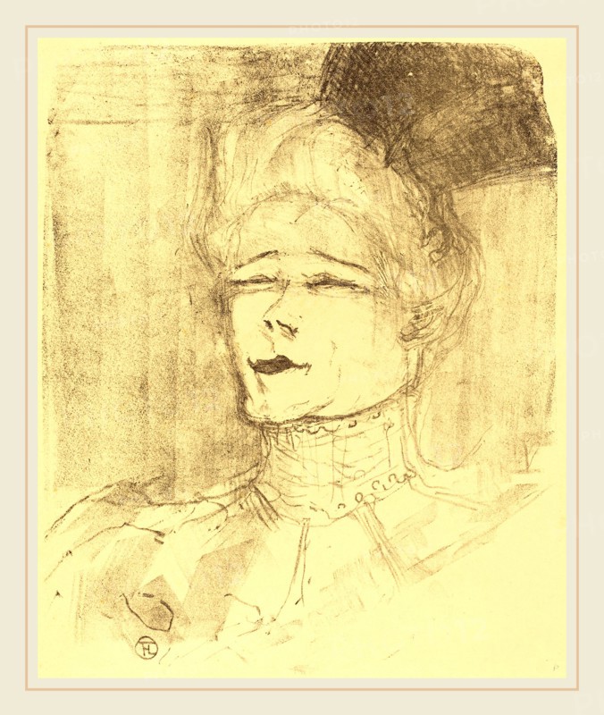 Henri de Toulouse-Lautrec (French, 1864-1901), Jeanne Granier, 1896, lithograph in black on Japan paper