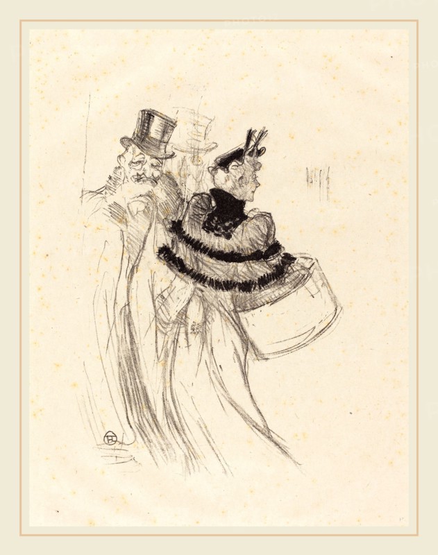 Henri de Toulouse-Lautrec (French, 1864-1901), The Old Gentlemen (Les vieux messieurs), 1894, lithograph in black on Japan paper
