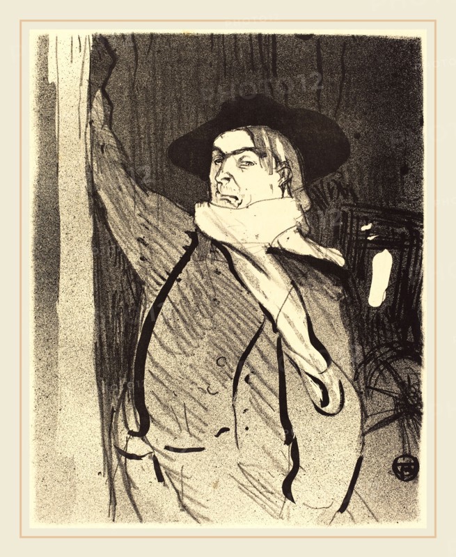 Henri de Toulouse-Lautrec (French, 1864-1901), Aristide Bruant, 1893, lithograph in black on velin paper