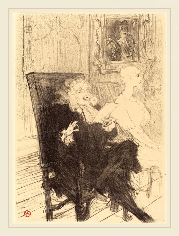 Henri de Toulouse-Lautrec (French, 1864-1901), Leloir and Moreno in "Les femmes savantes" (Leloir et Moreno dans "Les femmes savantes"), 1894, lithograph in black