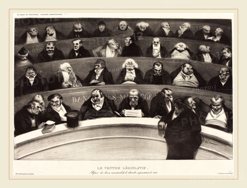Honoré Daumier (French, 1808-1879), Le Ventre Législatif (The Legislative Belly), 1834, lithograph on wove paper