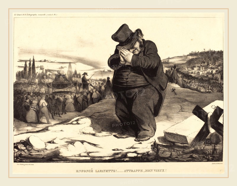 Honoré Daumier (French, 1808-1879), Enfoncé Lafayette! Attrappe mon vieux!, 1834, lithograph