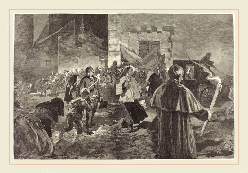 Daniel Vierge (Spanish, 1851-1904), Espagne.  La Viatique, 1889, wood engraving