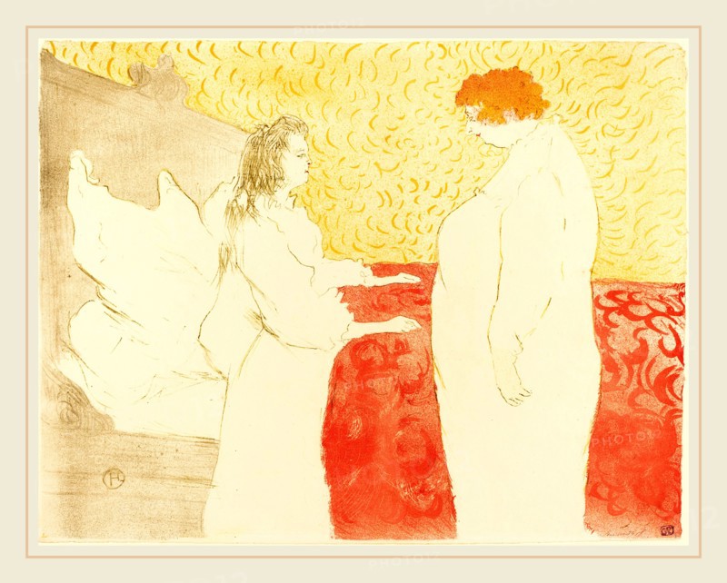 Henri de Toulouse-Lautrec (French, 1864-1901), Woman in Bed, Profile (Femme au lit, profil), 1896, color lithograph on thin wove paper