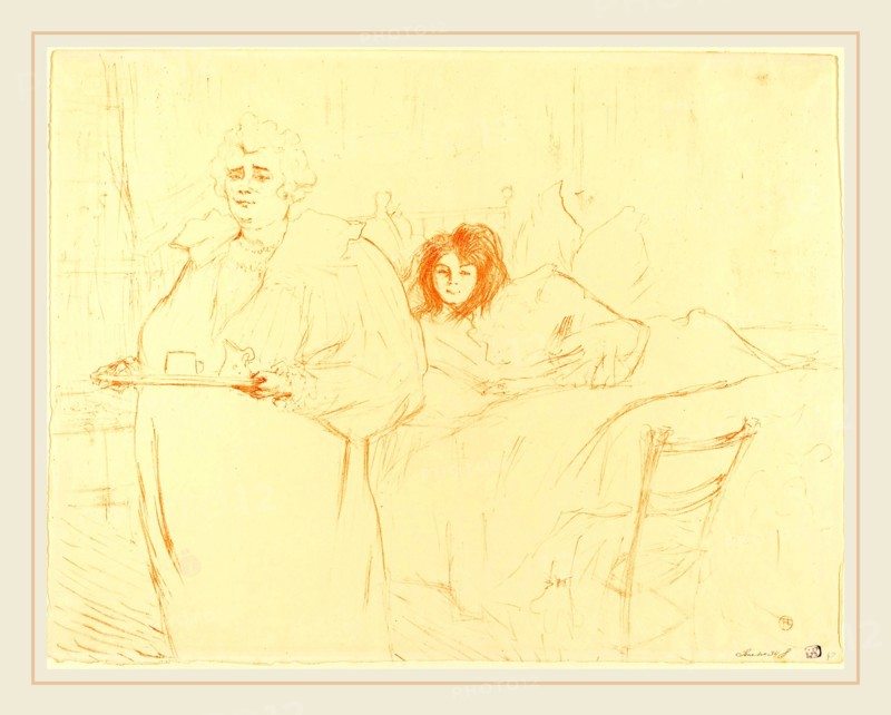 Henri de Toulouse-Lautrec (French, 1864-1901), Woman with a Tray (Femme au plateau), 1896, lithograph