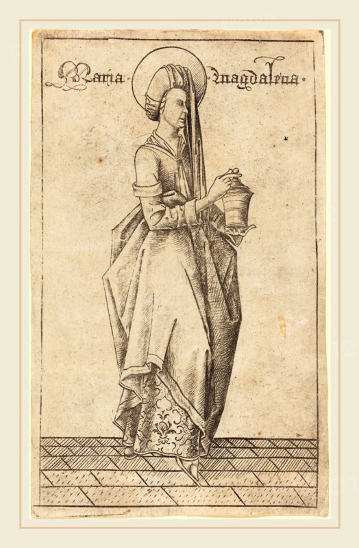 Israhel van Meckenem (German, c. 1445-1503), Saint Mary Magdalene, c. 1470, engraving