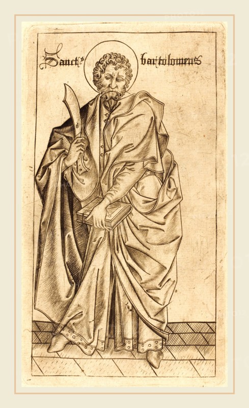 Israhel van Meckenem after Master E.S. (German, c. 1445-1503), Saint Bartholomew, c. 1470-1480, engraving