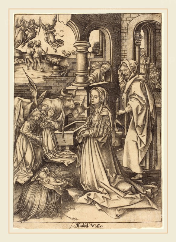 Israhel van Meckenem after Hans Holbein the Elder (German, c. 1445-1503), The Nativity, c. 1490-1500, engraving