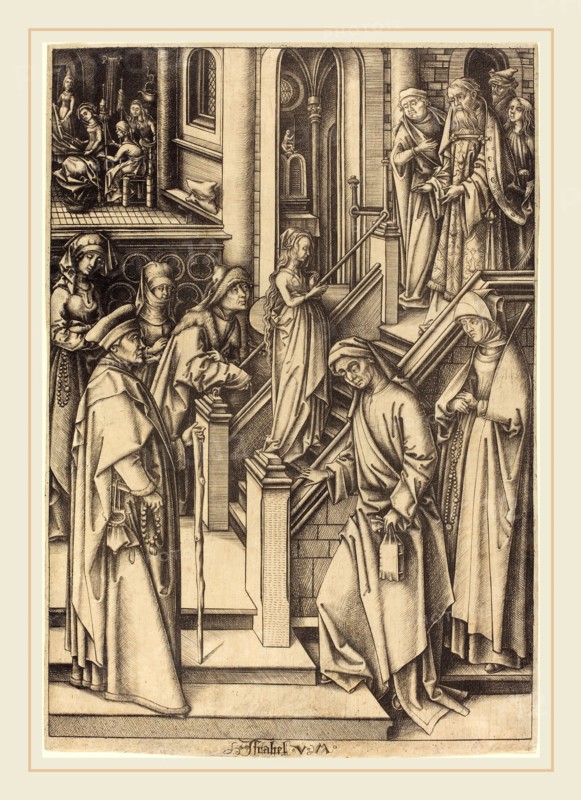 Israhel van Meckenem after Hans Holbein the Elder (German, c. 1445-1503), The Presentation of the Virgin, c. 1490-1500, engraving