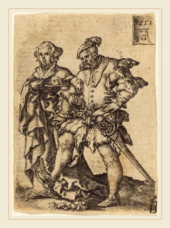 Heinrich Aldegrever (German, 1502-1555-1561), Dancing Couple, 1551, engraving