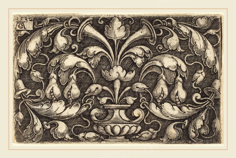 Heinrich Aldegrever (German, 1502-1555-1561), Ornament, 1532,