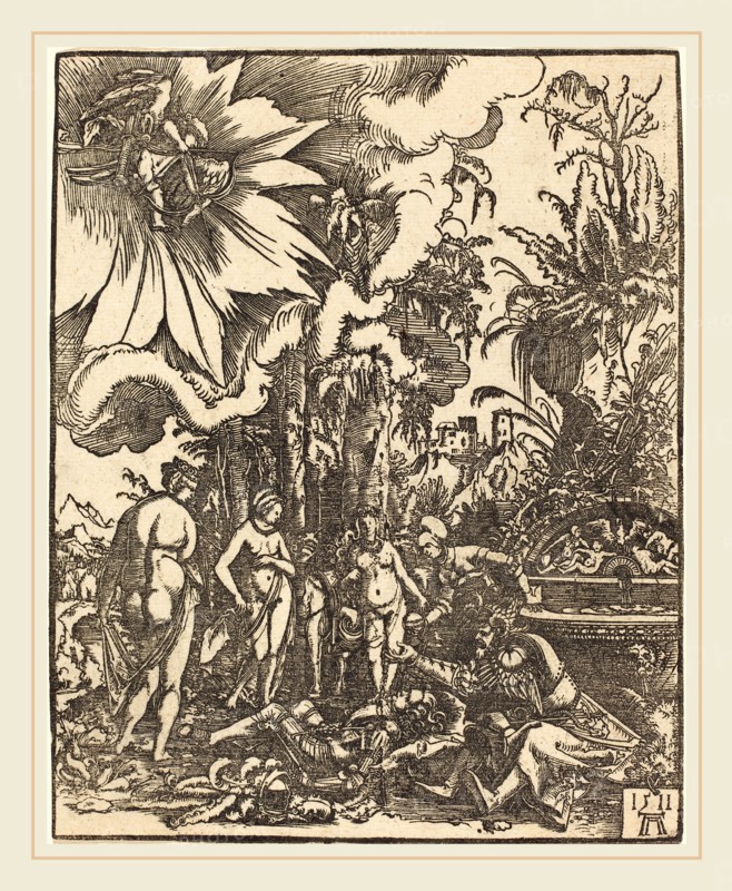 Albrecht Altdorfer (German, 1480 or before-1538), The Judgment of Paris, 1511, woodcut