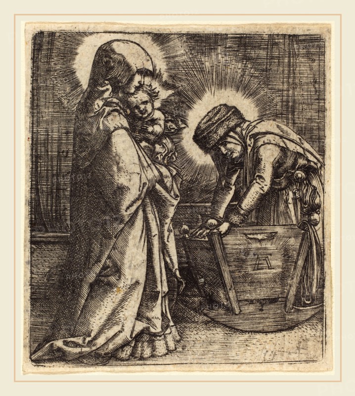 Albrecht Altdorfer (German, 1480 or before-1538), The Virgin and Child and Saint Anne, c. 1515-1520, engraving
