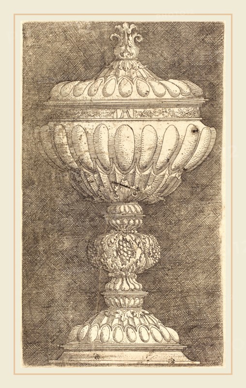 Albrecht Altdorfer (German, 1480 or before-1538), Goblet with Pomegranate on the Knob, c. 1520-1525, etching