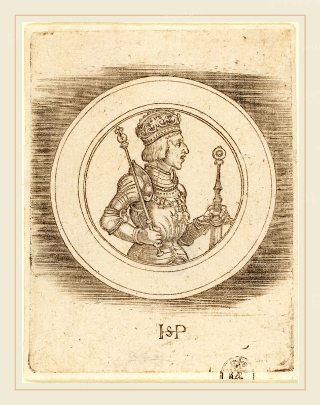 Sebald Beham (German, 1500-1550), Medal of King Ferdinand of Hungary and Bohemia, engraving