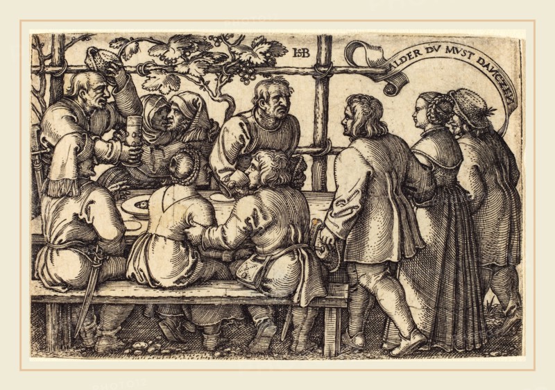 Sebald Beham (German, 1500-1550), Peasants' Feast, engraving