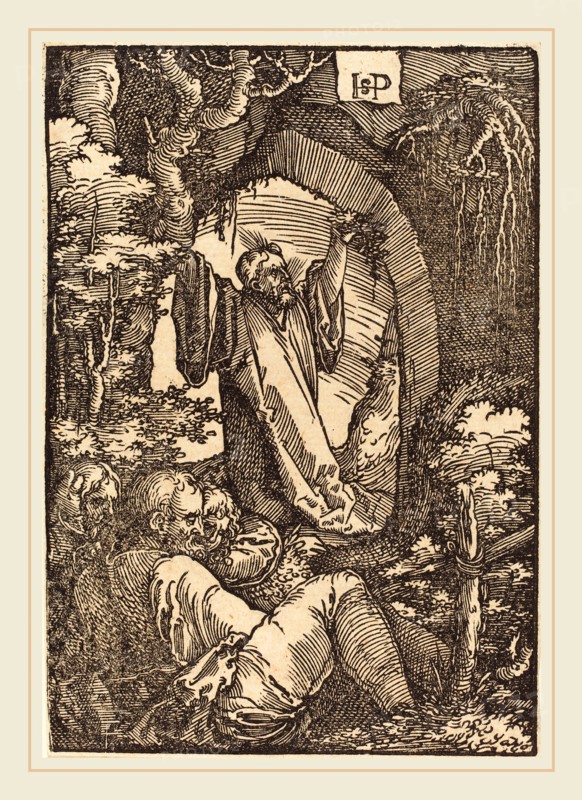 Sebald Beham (German, 1500-1550), Christ on the Mount of Olives, woodcut