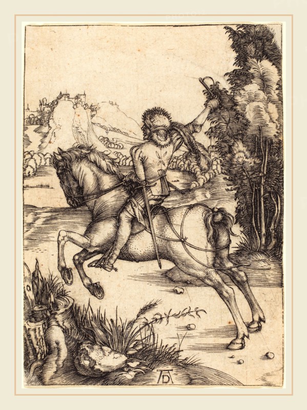 Albrecht DÃ¼rer (German, 1471-1528), The Little Courier, c. 1496, engraving