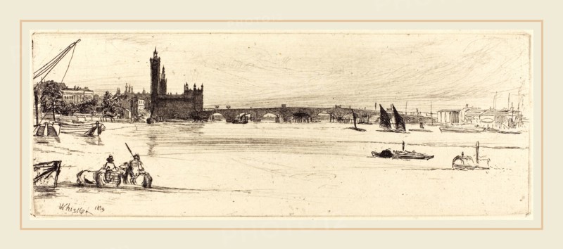 James McNeill Whistler (American, 1834-1903), Old Westminster Bridge, 1859, etching