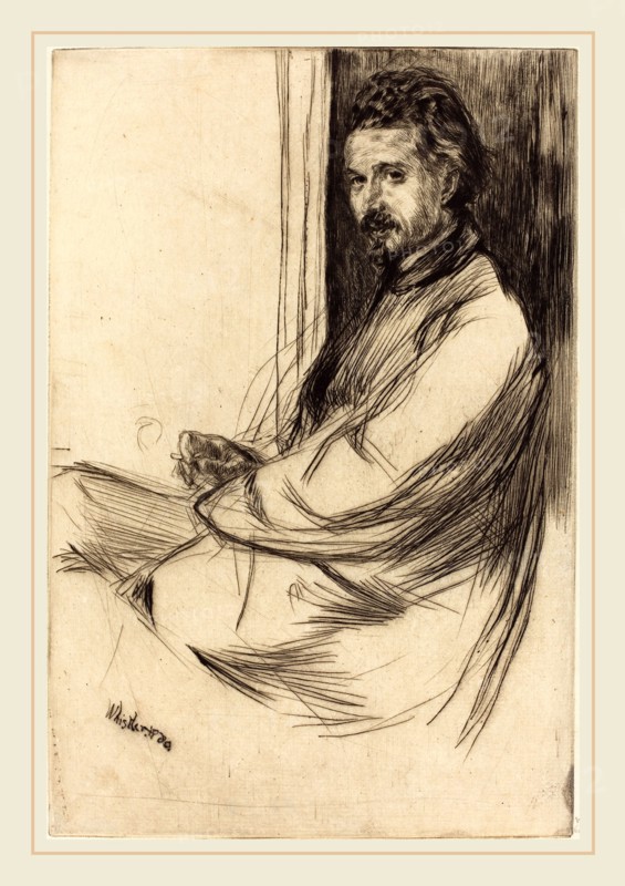 James McNeill Whistler (American, 1834-1903), Axenfeld, 1859, drypoint in black with soft overall plate tone on cream laid paper