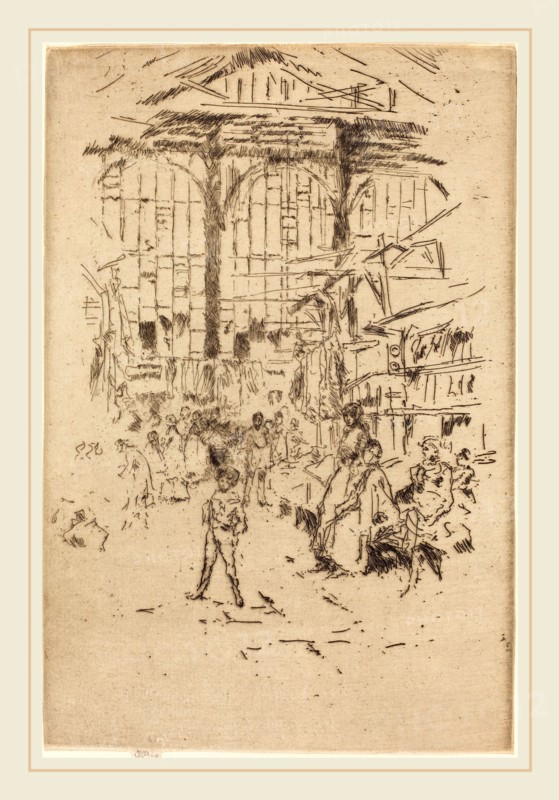 James McNeill Whistler (American, 1834-1903), Clothes Exchange, No.II, c. 1886-1888, etching