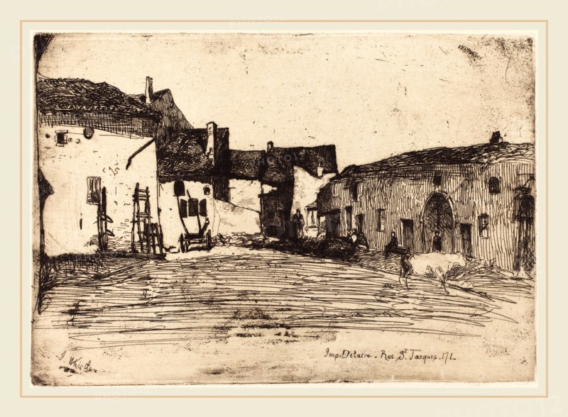 James McNeill Whistler (American, 1834-1903), Liverdun, 1858, etching