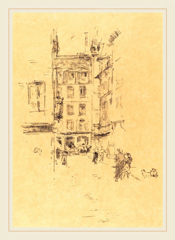 James McNeill Whistler (American, 1834-1903), Rue Furstenberg, 1894, lithograph