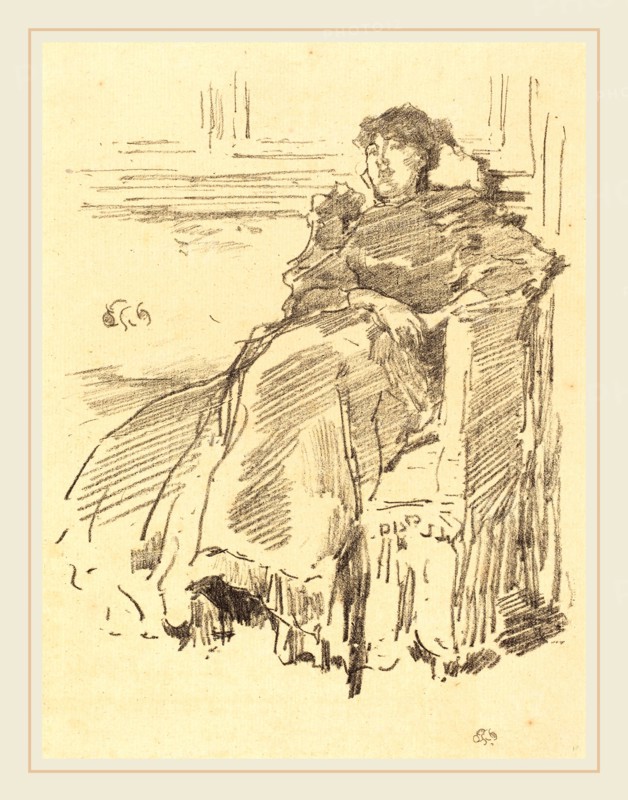 James McNeill Whistler (American, 1834-1903), La Robe Rouge, 1894, lithograph