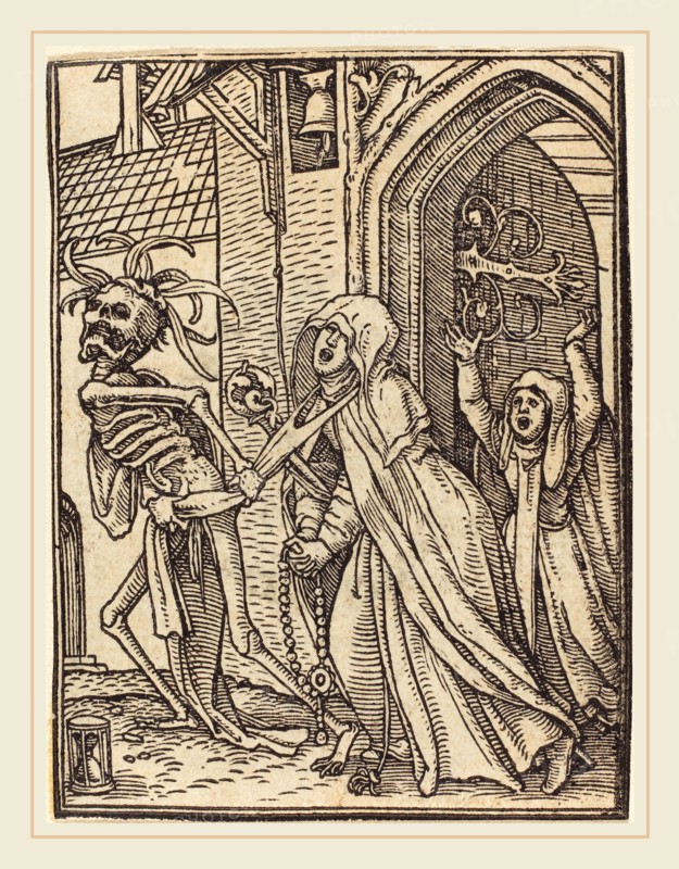 Hans Holbein the Younger (German, 1497-1498-1543), Abbess, woodcut