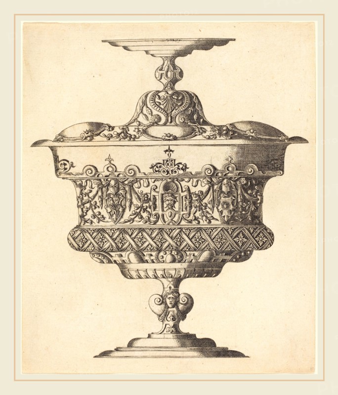 Wenzel Jamnitzer I (German, 1508-1585), Cup, etching
