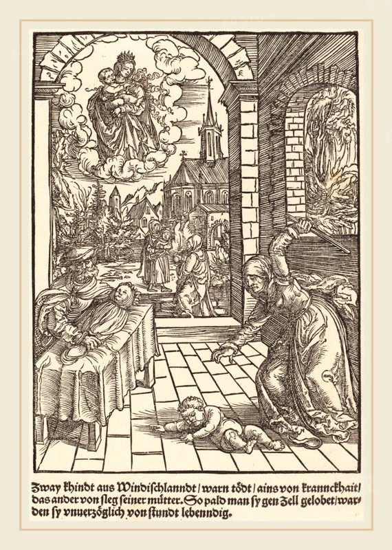 Master of the Miracles of Mariazell (German, active early 16th century), Zway khindt aus Windischlanndt , c. 1503, woodcut