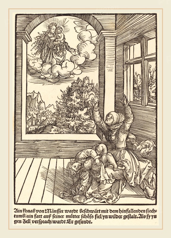 Master of the Miracles of Mariazell (German, active early 16th century), Ain khnab von Mansee wardt, c. 1503, woodcut