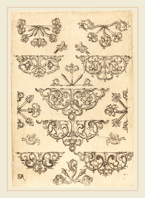 Daniel Mignot (German, active 1593-1596), Twelve Studs, engraving