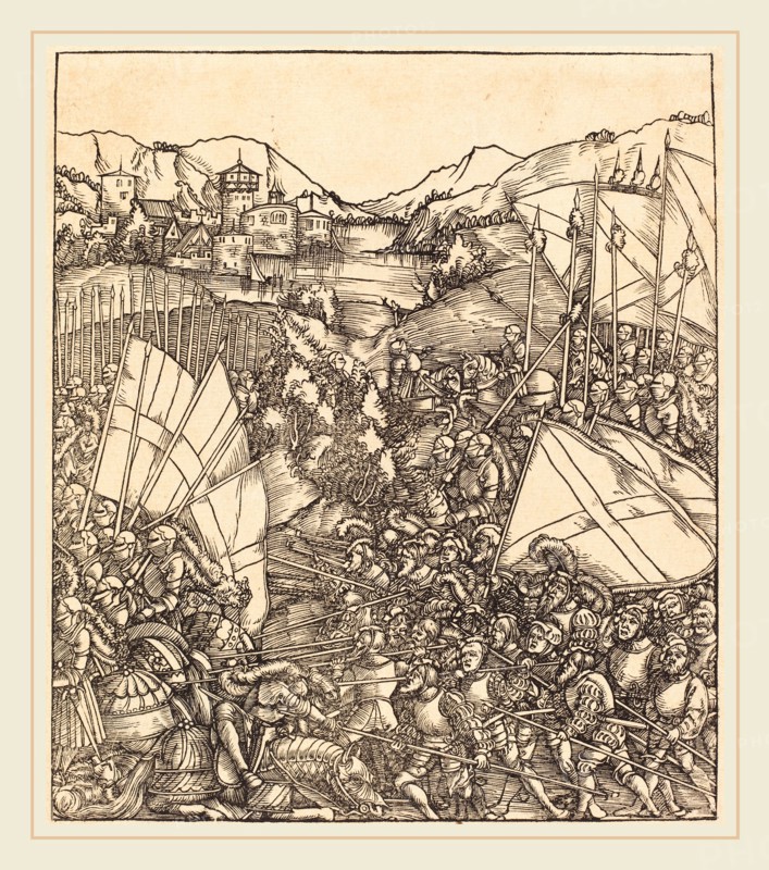 Hans Springinklee (German, active 1512-1522), The War at Hainault, woodcut
