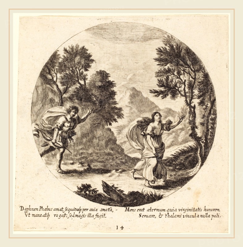 Georg Andreas Wolfgang, the Elder (German, 1631-1716), Apollo and Daphne, 1665, etching on laid paper