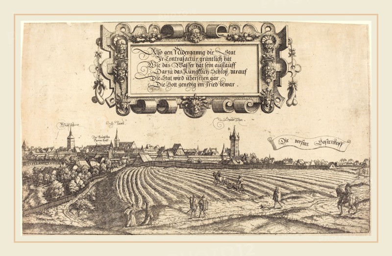 Hans Sebald Lautensack (German, 1524-1561-1566), View of Nuremberg from the West [right section], 1552, etching