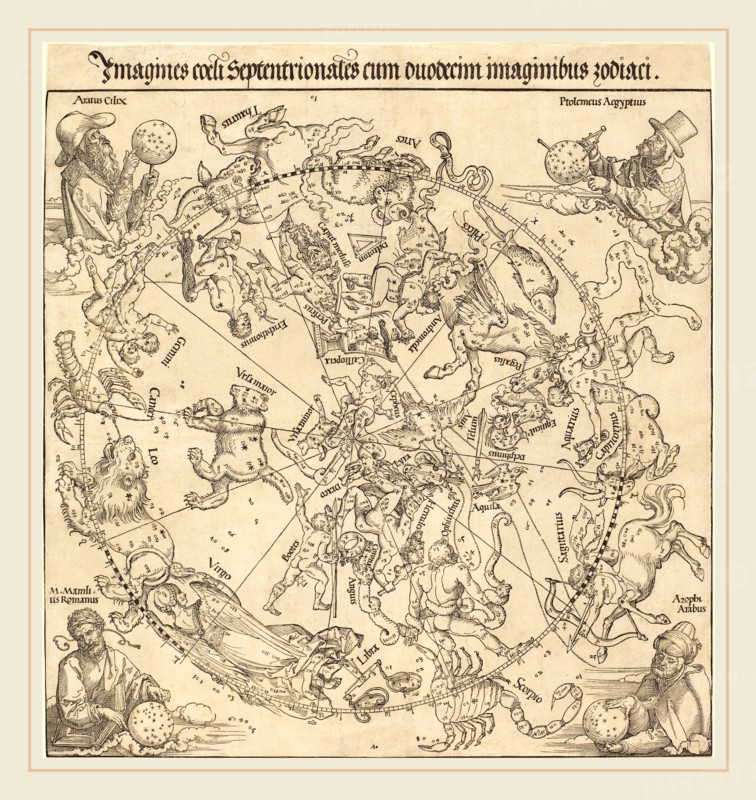 Albrecht DÃ¼rer (German, 1471-1528), The Northern Celestial Hemisphere, 1515, woodcut