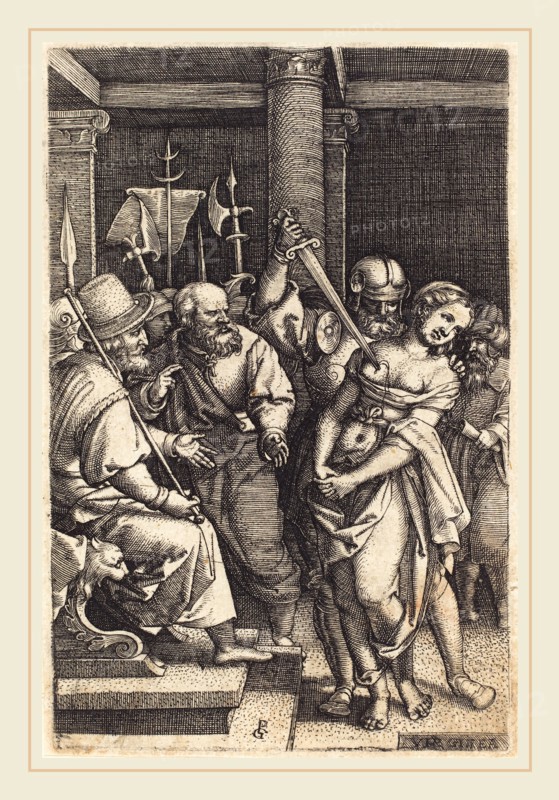Georg Pencz (German, c. 1500-1550), Virginius Killing His Daughter, engraving