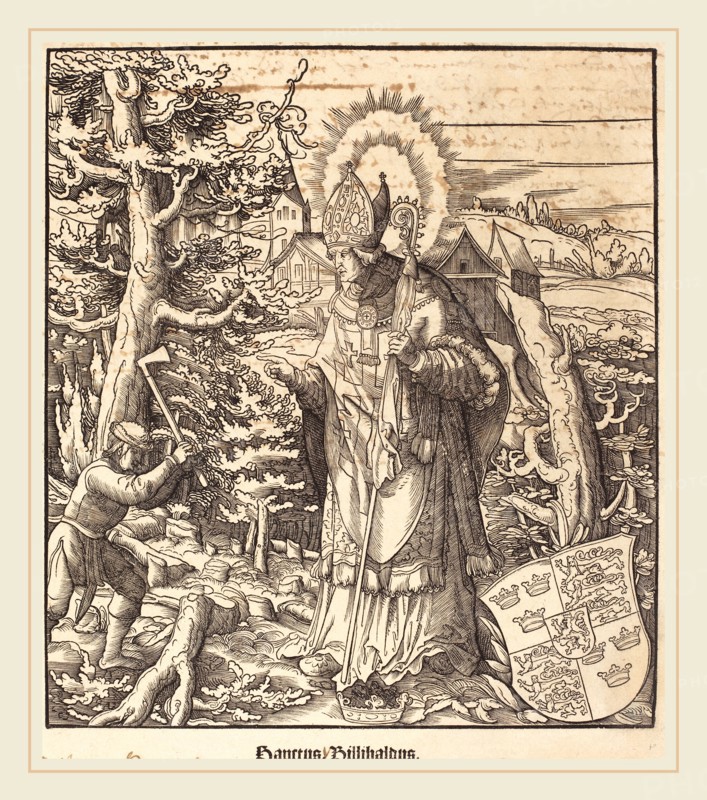 Leonhard Beck (German, c. 1480-1542), Saint Willibaldus, 1516-1518, woodcut