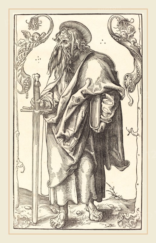 Lucas Cranach the Elder (German, 1472-1553), Saint Paul, woodcut