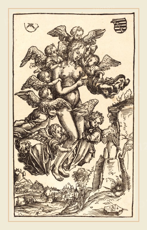 Lucas Cranach the Elder (German, 1472-1553), The Ecstasy of Saint Mary Magdalene, 1506, woodcut