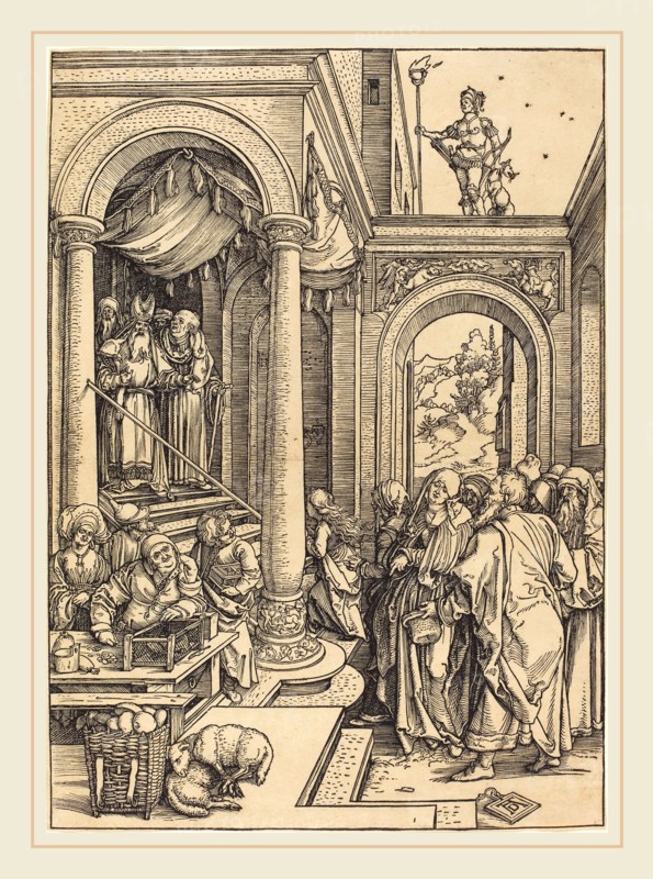Albrecht Dürer (German, 1471-1528), The Presentation of the Virgin in the Temple, c. 1502-1503, woodcut