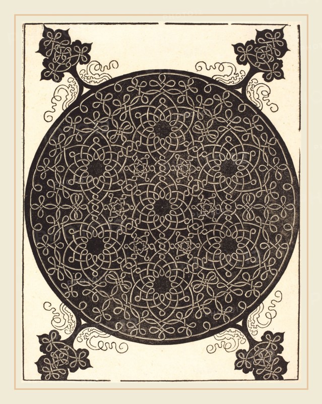 Albrecht DÃ¼rer (German, 1471-1528), The Sixth Knot  (combining seven small systems of knots with black centers), probably 1506-1507, woodcut
